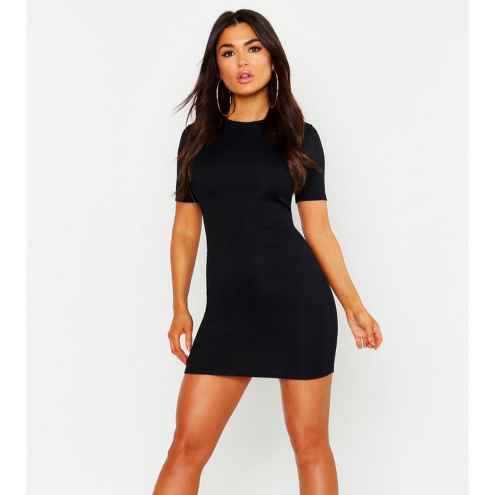 Black dress boohoo